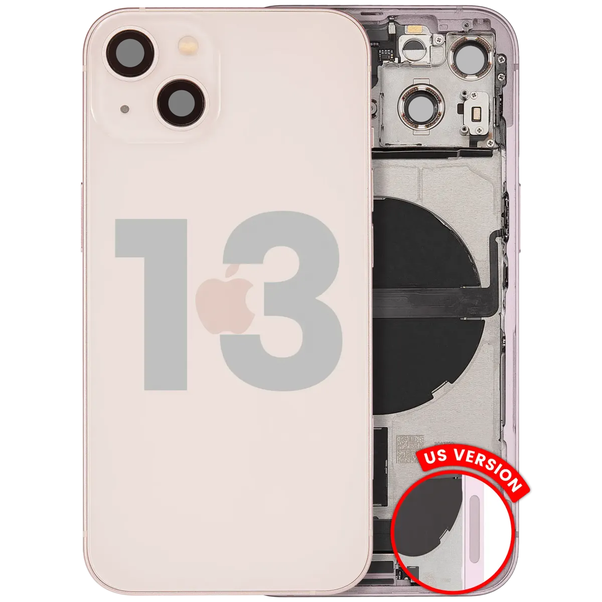 iPhone 13 için Şarj Bağlantı Noktası Flex ve Küçük Parçalarla Arka Muhafaza (ABD Versiyonu) (Kullanılan OEM Çekme: Sınıf B) (Pembe) iPhone 13 için Şarj Bağlantı Noktası Flex ve Küçük Parçalarla Arka Muhafaza (ABD Versiyonu) (Kullanılan OEM Çekme: Sınıf B) (Pembe)