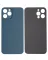 iPhone 12 Pro Max İçin 3M Yapışkanlı Arka Cam (Logosuz / Büyük Kamera Deliği) (Pasifik Mavisi)