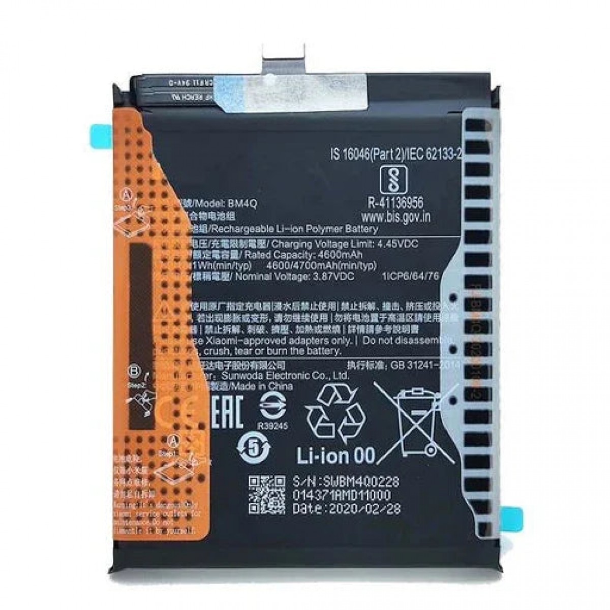 Xiaomi Redmi K30 PRO Batarya Pil Orjinal Mah Logosuz Ürün BM4Q