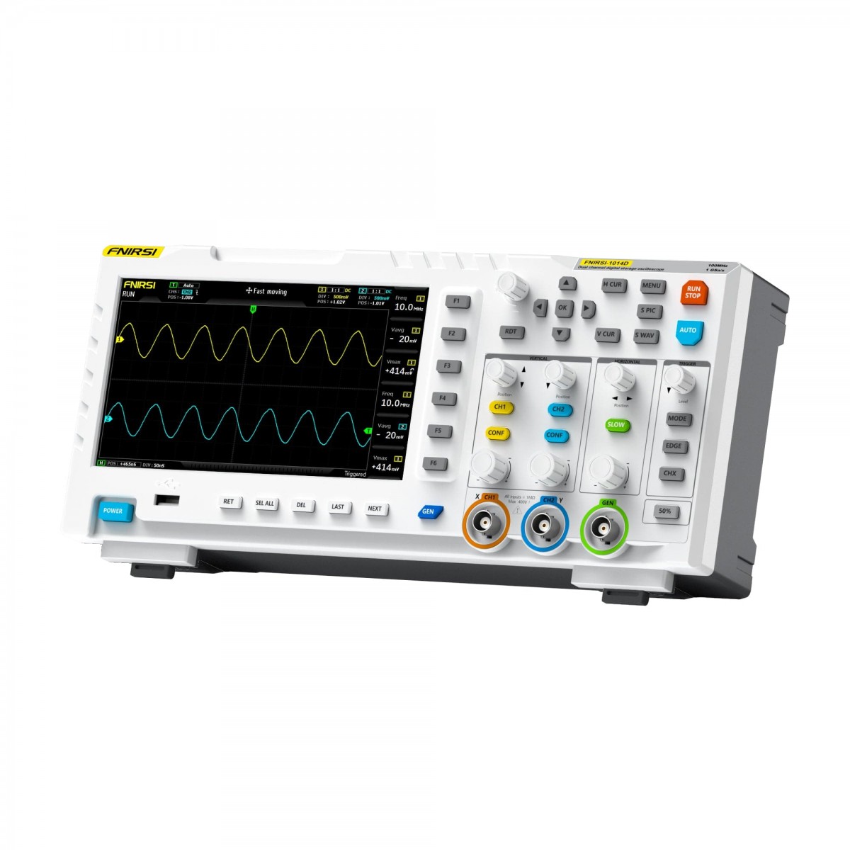 Fnirsi 1014D S Dijital Osiloskop 100MHz 2CH, Sinyal Jeneratörü 10MHz Fnirsi 1014D S Dijital Osiloskop 100MHz 2CH, Sinyal Jeneratörü 10MHz