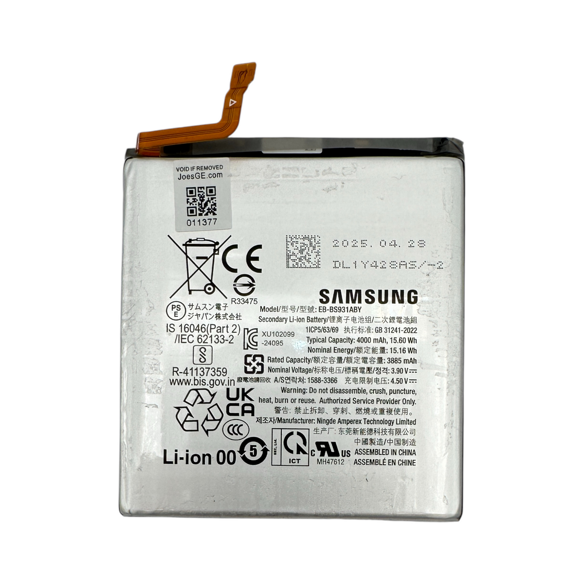 Samsung S25 Batarya Pil Orjinal Mah Logosuz Ürün EB-BS931ABY