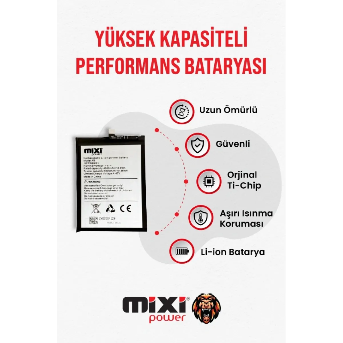 Omix X4 Batarya Pil Orjinal Mah Logosuz Ürün