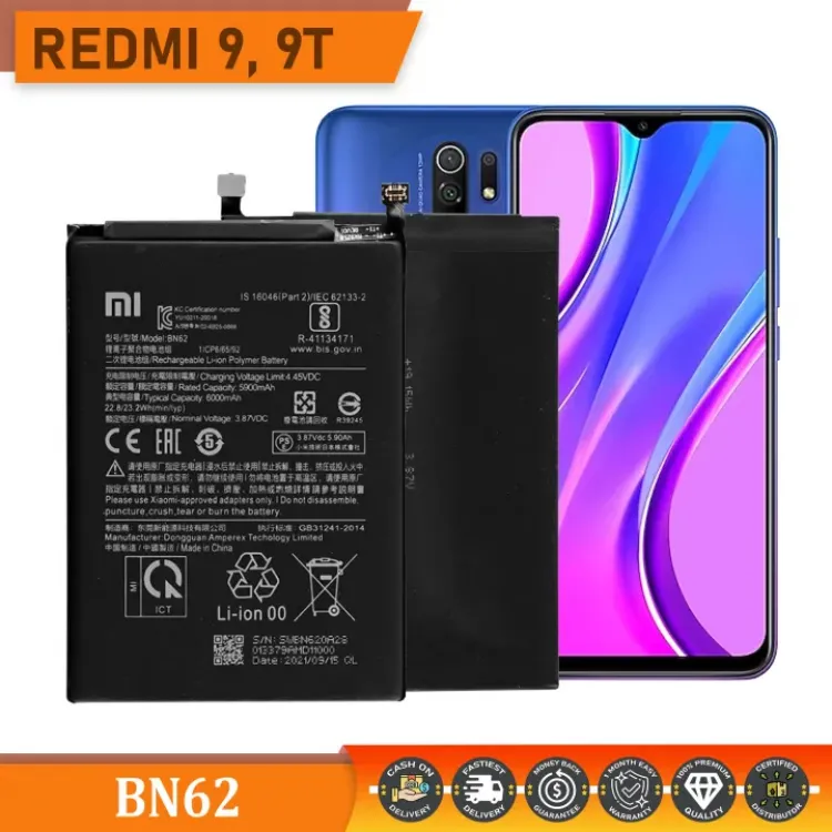 Xiaomi Redmi 9T Batarya Pil Orjinal Mah Logosuz Ürün BN62