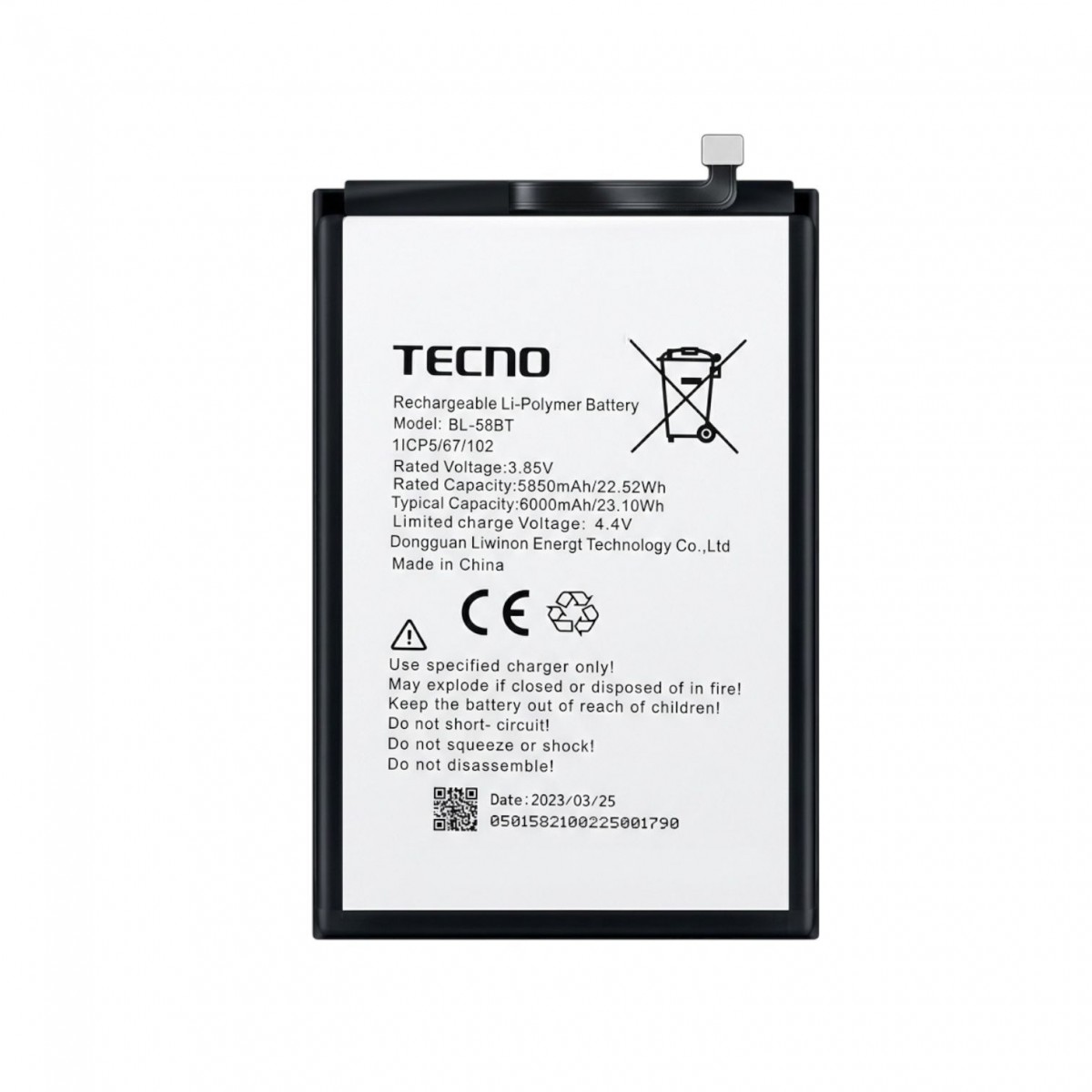 Tecno Pova 5 Batarya Pil Orjinal Mah Logosuz Ürün BL-58BT Tecno Pova 5 Batarya Pil Orjinal Mah Logosuz Ürün BL-58BT