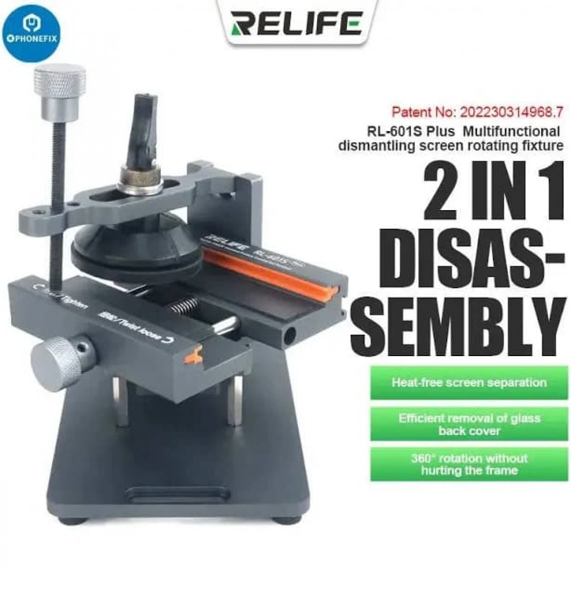 Relife Rl-601S Plus Ekran Ayırma ve Ekran Tutucu