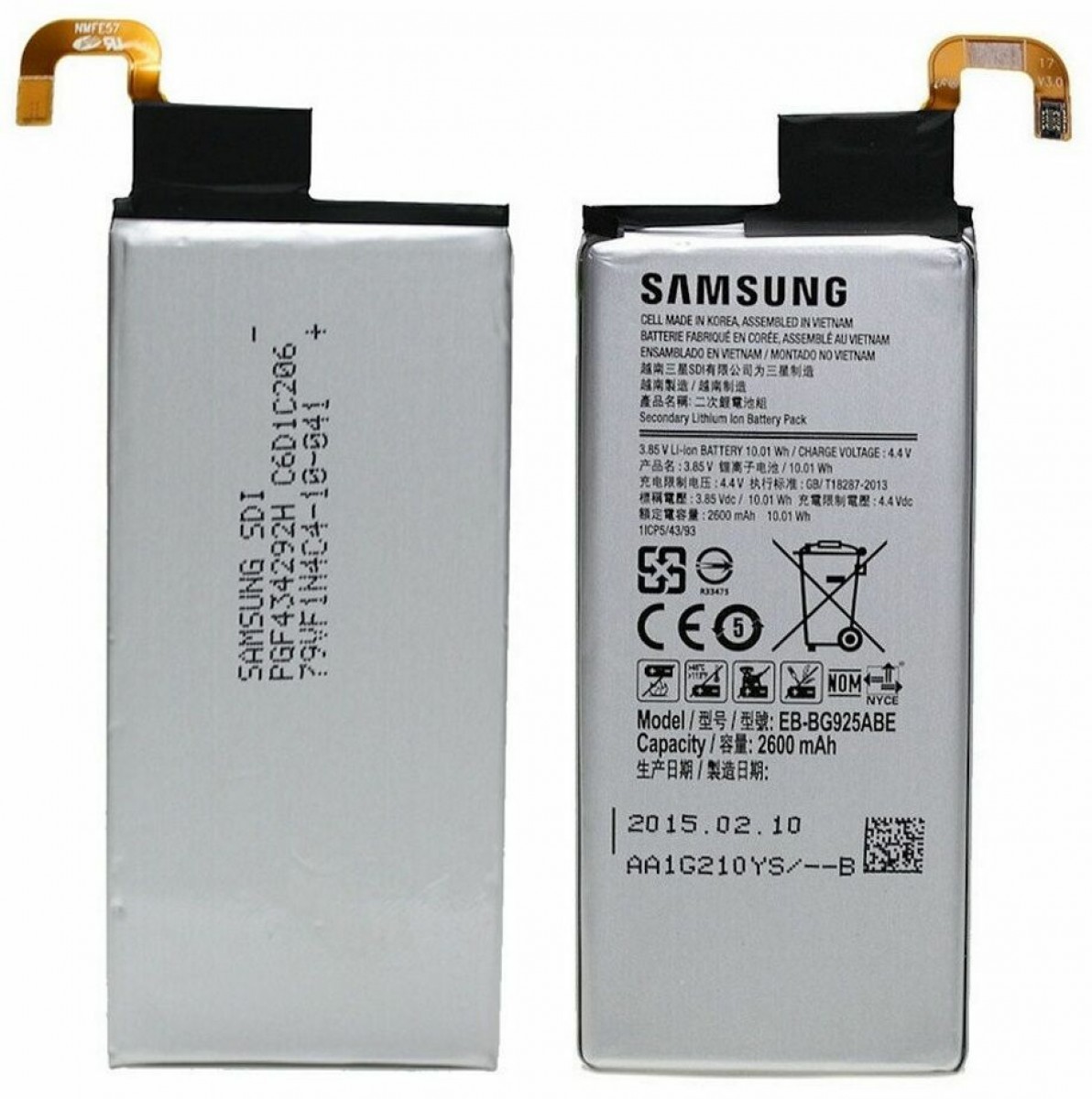 Samsung G925 (S6 EDGE) Batarya Pil Orjinal Mah Logosuz Ürün EB-BG925ABY Samsung G925 (S6 EDGE) Batarya Pil Orjinal Mah Logosuz Ürün EB-BG925ABY