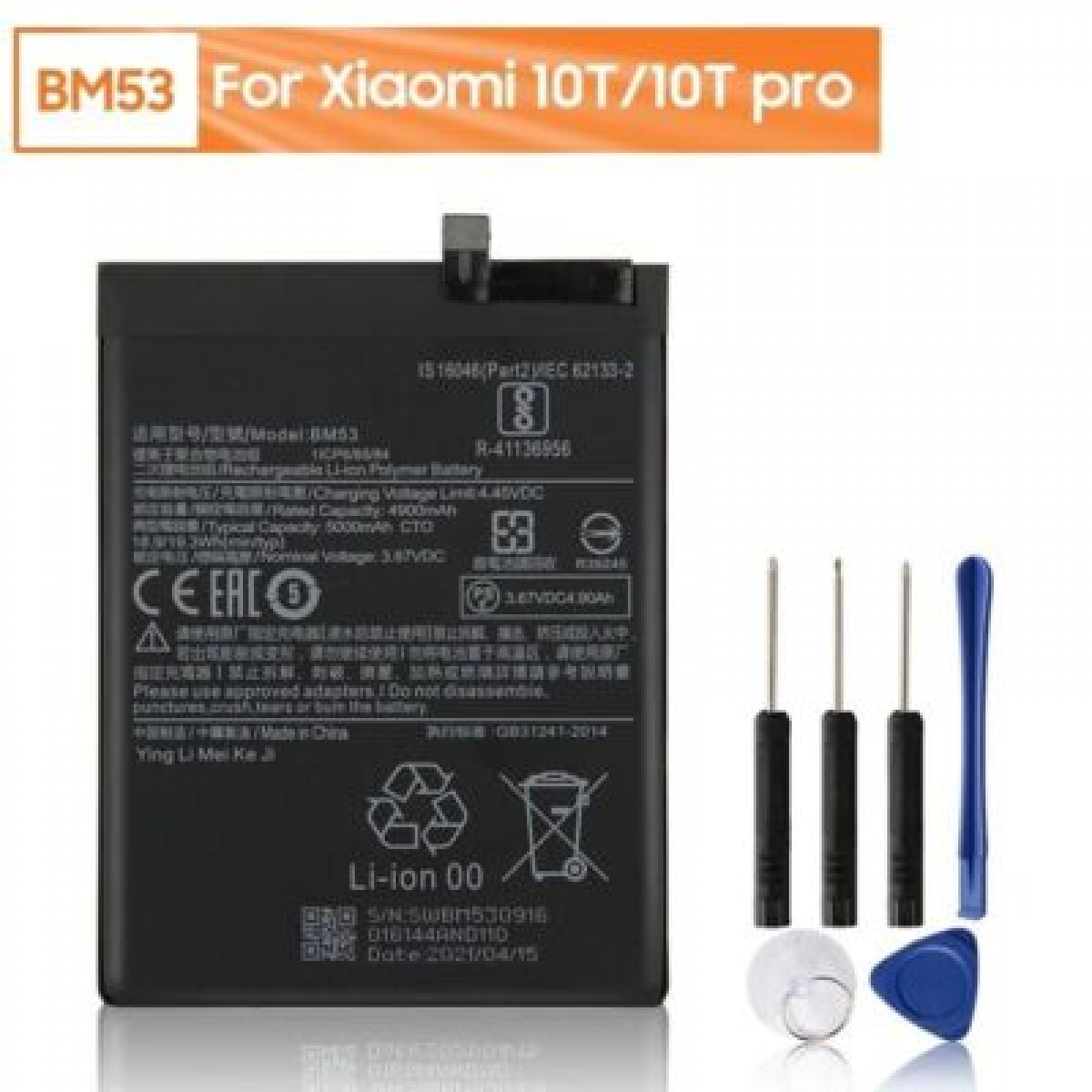 Xiaomi Mİ 10T Batarya Pil Orjinal Mah Logosuz Ürün BM53 Xiaomi Mİ 10T Batarya Pil Orjinal Mah Logosuz Ürün BM53