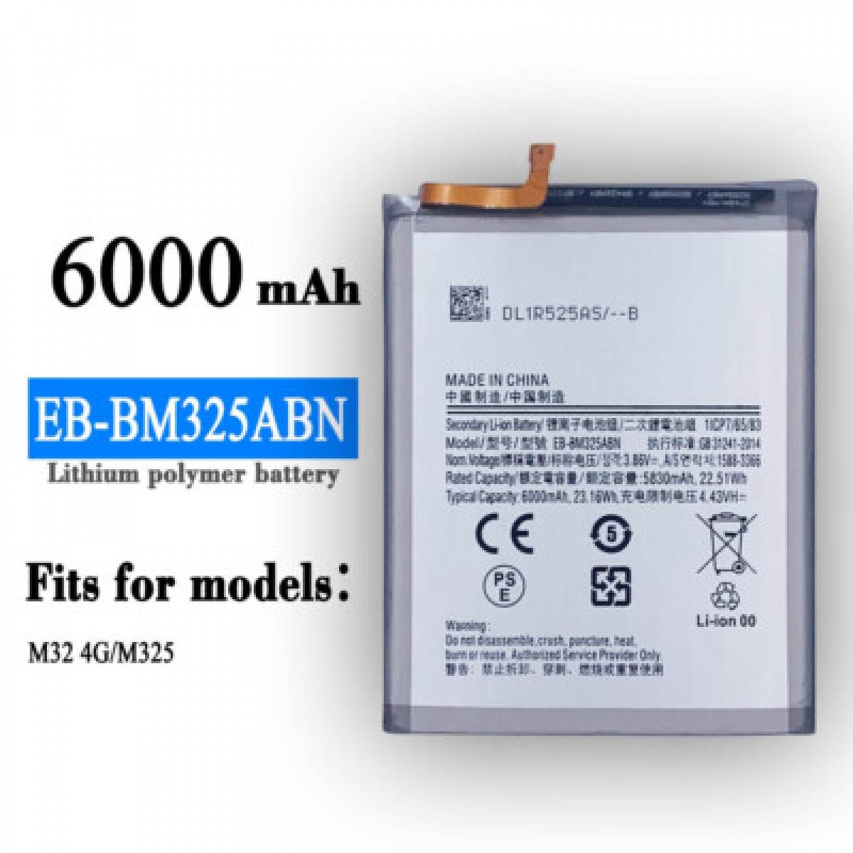 Samsung M32 4G Batarya Pil Orjinal Mah Logosuz Ürün EB-BM325ABY