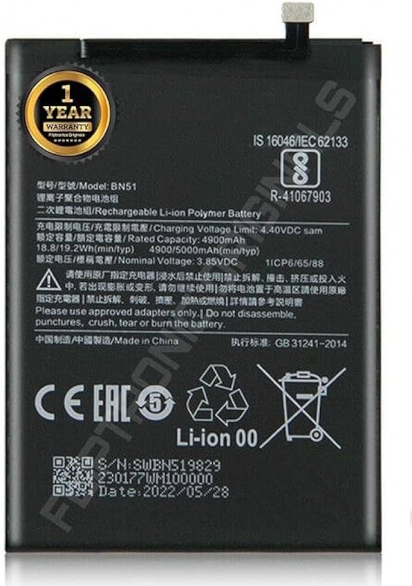 Xiaomi Redmi 8A Batarya Pil Orjinal Mah Logosuz Ürün BN51