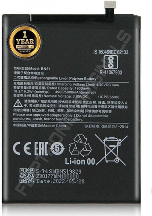 Xiaomi Redmi 8A Batarya Pil Orjinal Mah Logosuz Ürün BN51