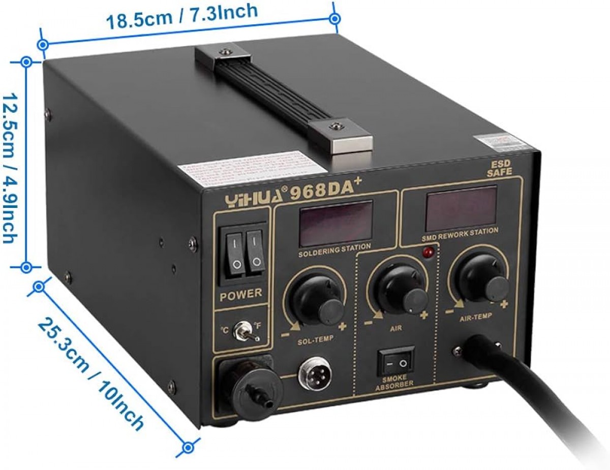 Yihua 968Da+-III Sıcak Hava & Lehim istasyonu Yihua 968Da+-III Sıcak Hava & Lehim istasyonu
