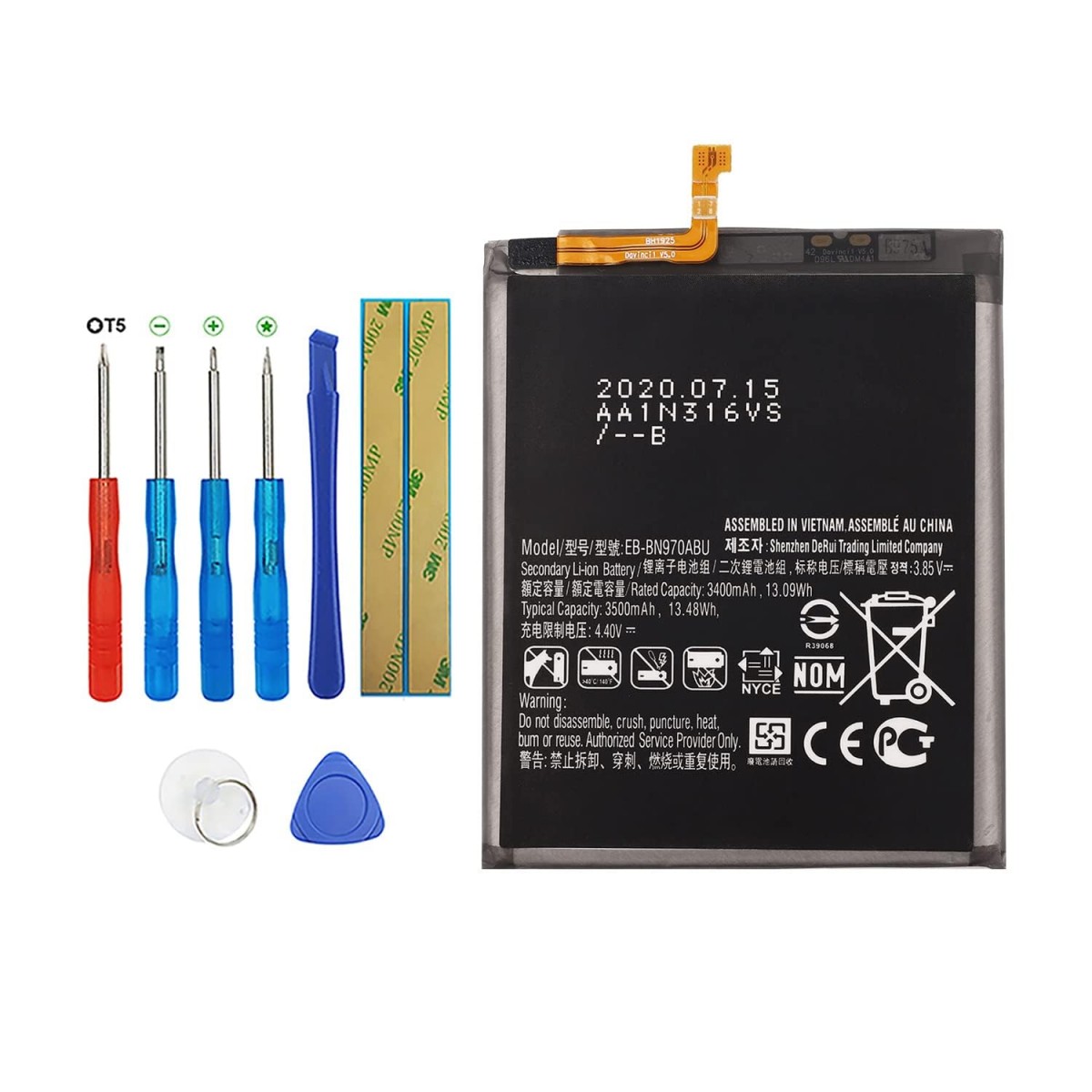 Samsung Note 10 Batarya Pil Orjinal Mah Logosuz Ürün EB-BN970ABY