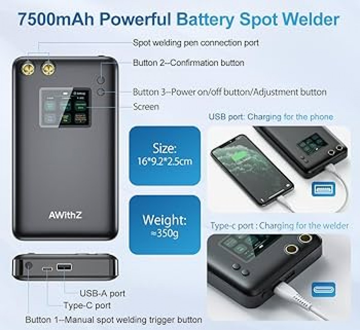 AWithZ U3 7500 mAh Punto Makinesi AWithZ U3 7500 mAh Punto Makinesi