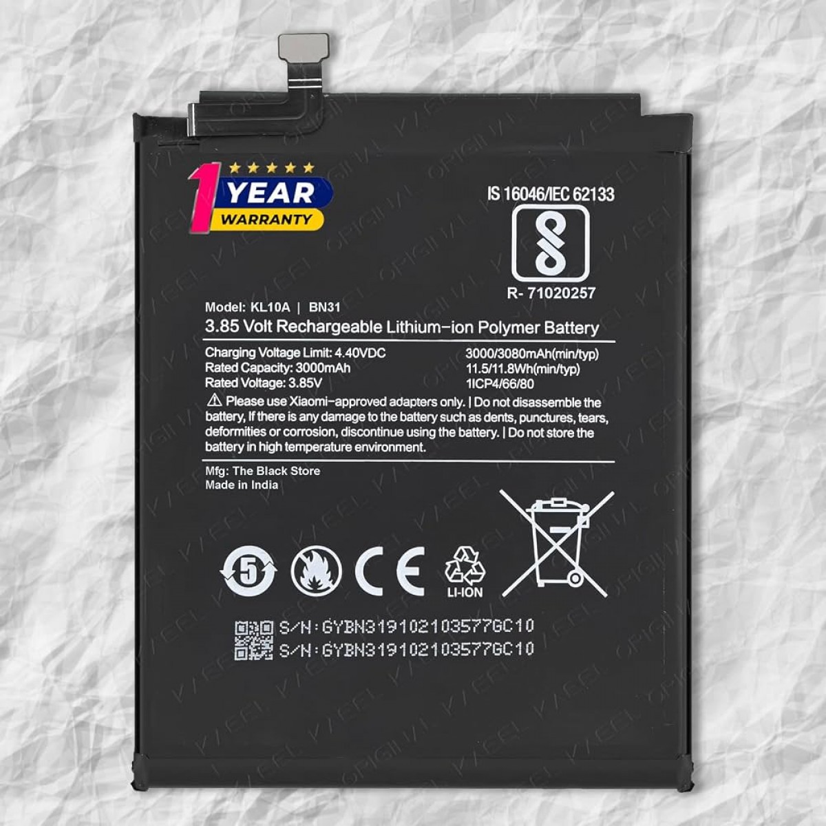 Xiaomi Mİ A1 Batarya Pil Orjinal Mah Logosuz Ürün BN31