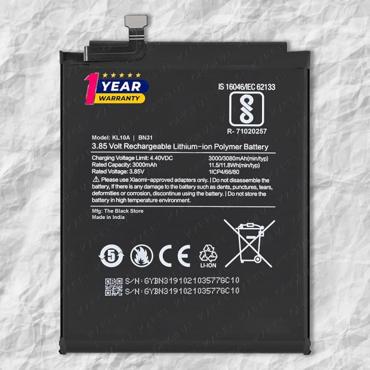 Xiaomi Mİ A1 Batarya Pil Orijinal Kapasite Logosuz Ürün BN31 (1. Kalitedir)