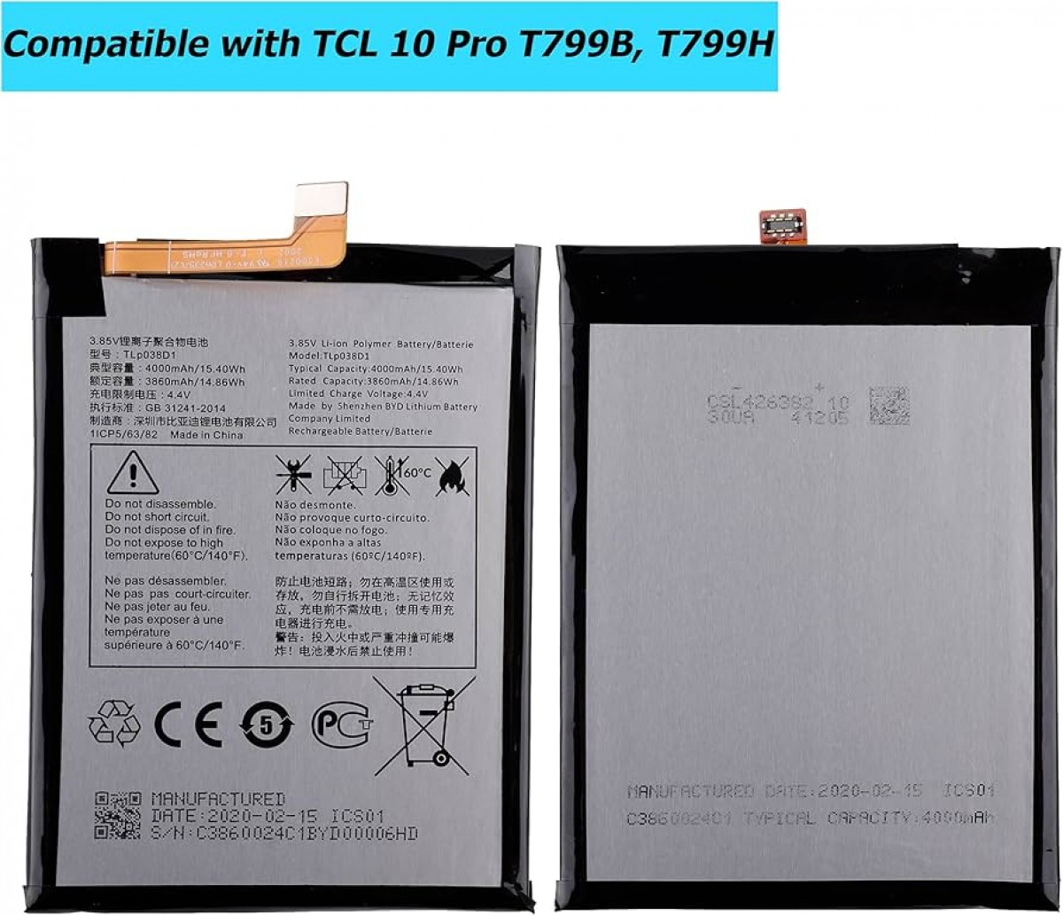 TCL 10L Batarya Pil Orjinal Mah Logosuz Ürün TCL 10L Batarya Pil Orjinal Mah Logosuz Ürün