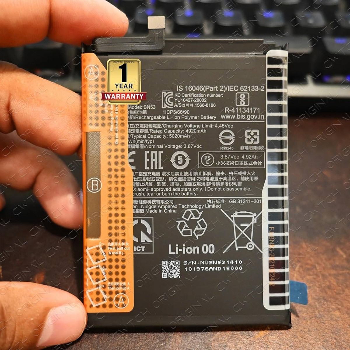 Xiaomi Redmi Note 10 PRO Batarya Pil Orjinal Mah Logosuz Ürün BN53