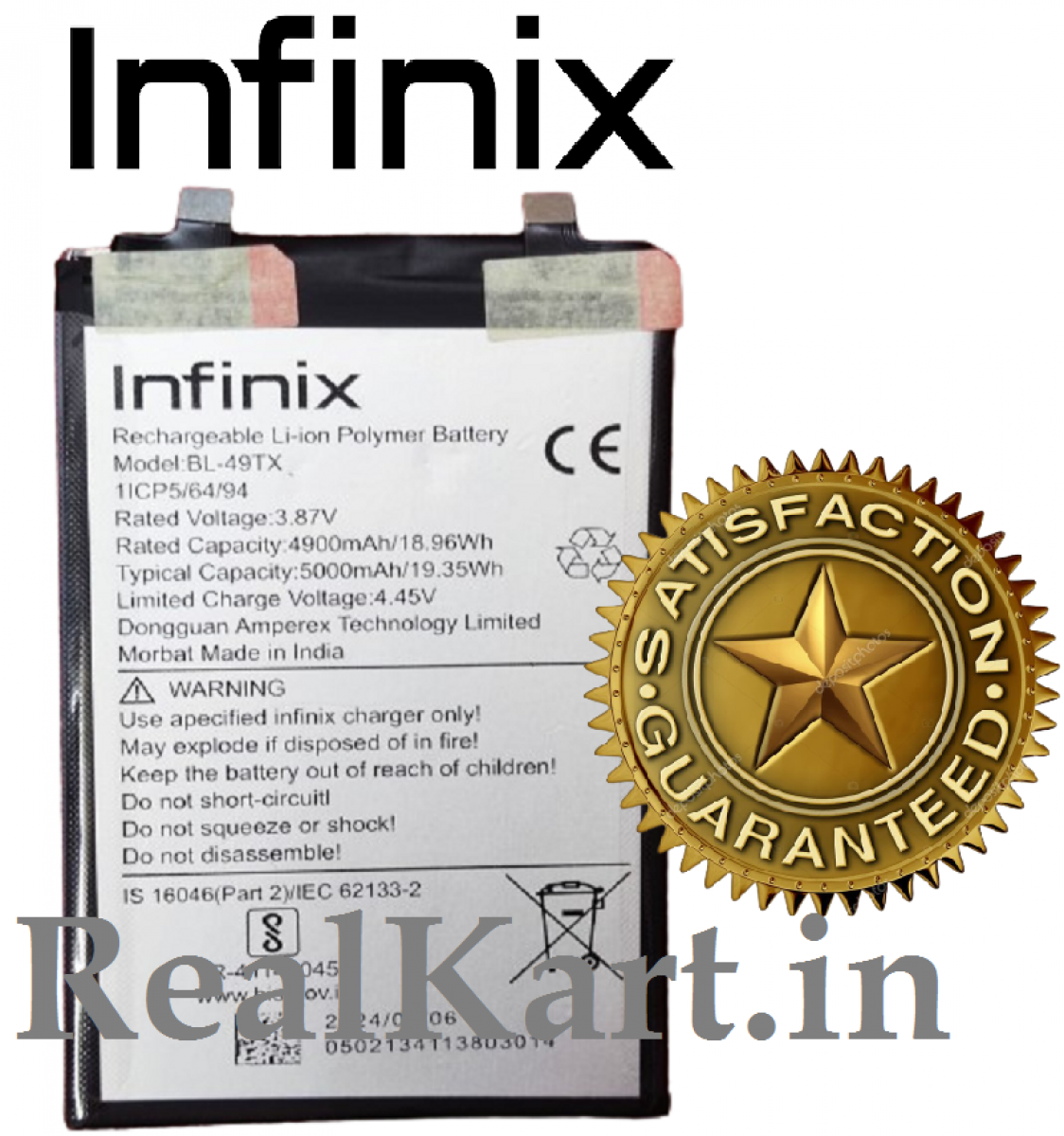 Infinix Note 30 Batarya Pil Orjinal Mah Logosuz Ürün BL-49TX Infinix Note 30 Batarya Pil Orjinal Mah Logosuz Ürün BL-49TX