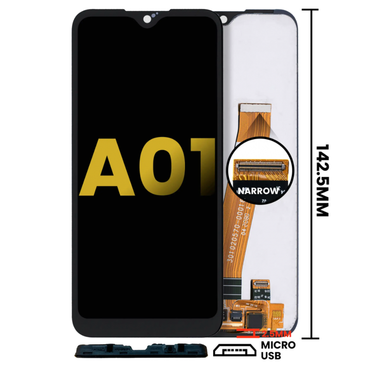Samsung A01 Ekran Dokunmatik Orijinal UZUN FiLM Çitasız (Çerçevesiz)