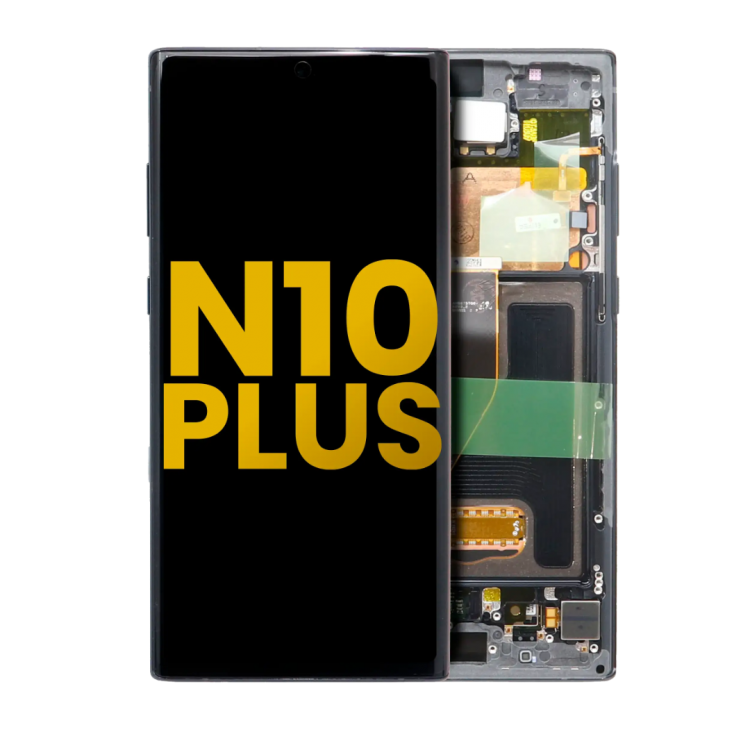 Samsung Note 10 Plus Çıtalı ekran dokunmatik Siyah SOFT OLED