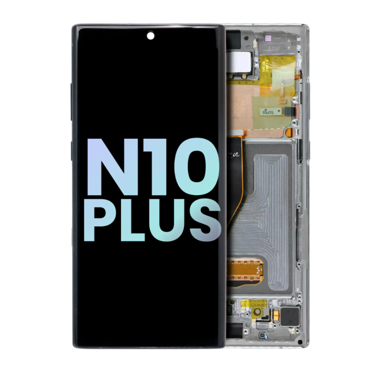 Samsung Note 10 Plus Çıtalı ekran dokunmatik Silver HD+