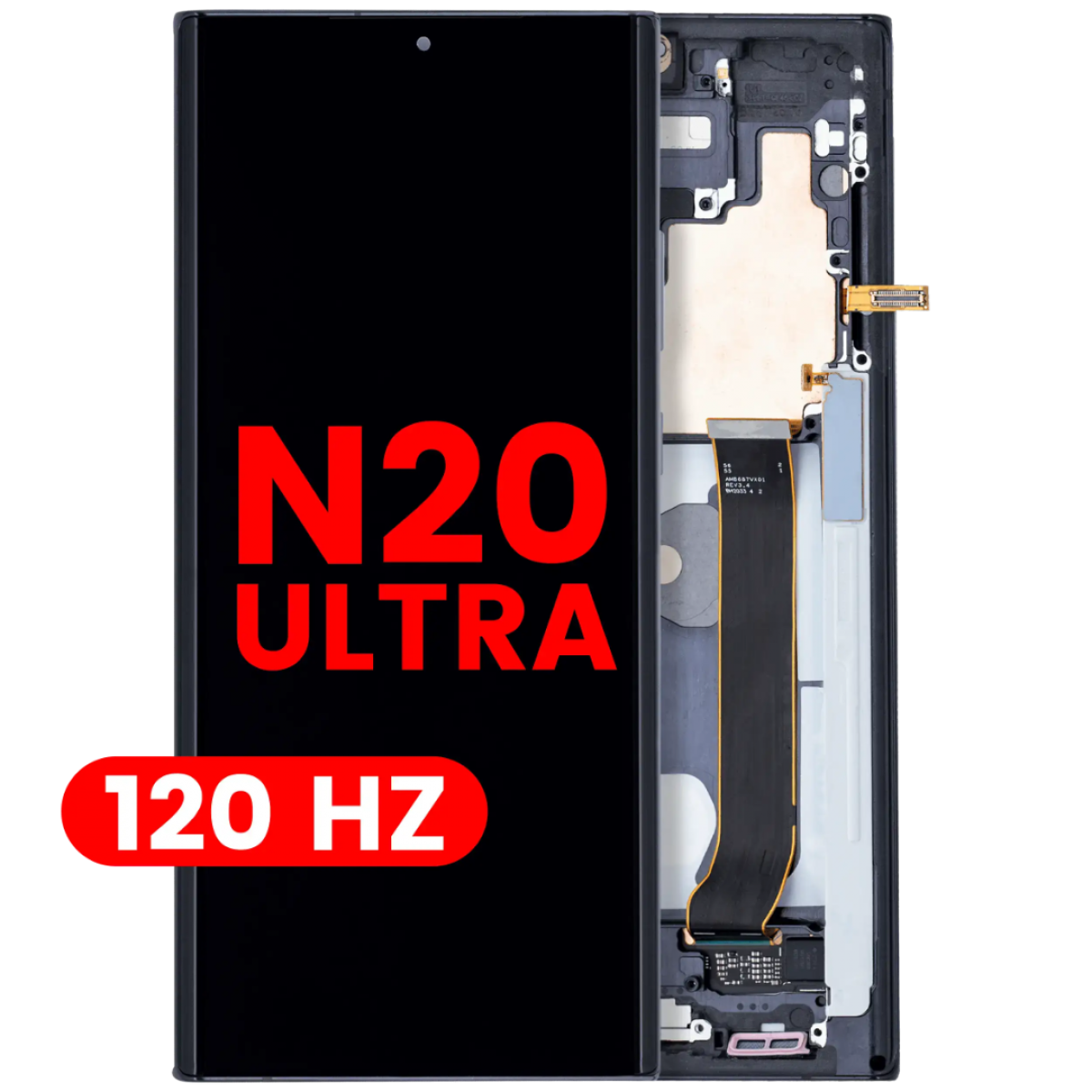 Samsung Note 20 Ultra Çıtalı ekran dokunmatik Siyah HD+