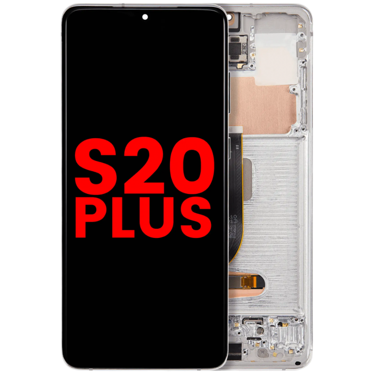 Samsung S20 Plus Çıtalı Ekran Dokunmatik Beyaz OLED
