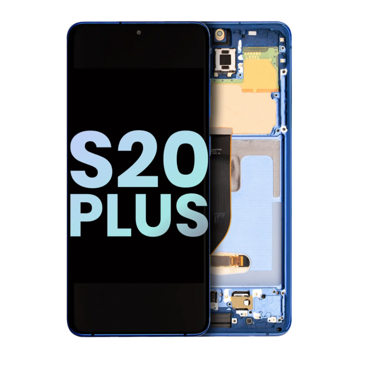 Samsung S20 Plus Çıtalı Ekran Dokunmatik Mavi OLED