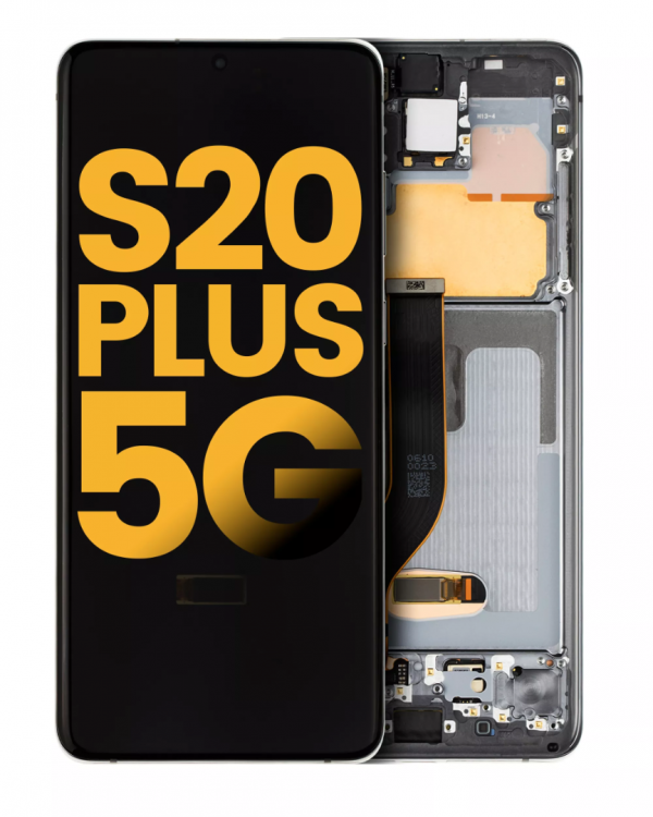Samsung S20 Plus Çıtalı Ekran Dokunmatik Siyah HD+