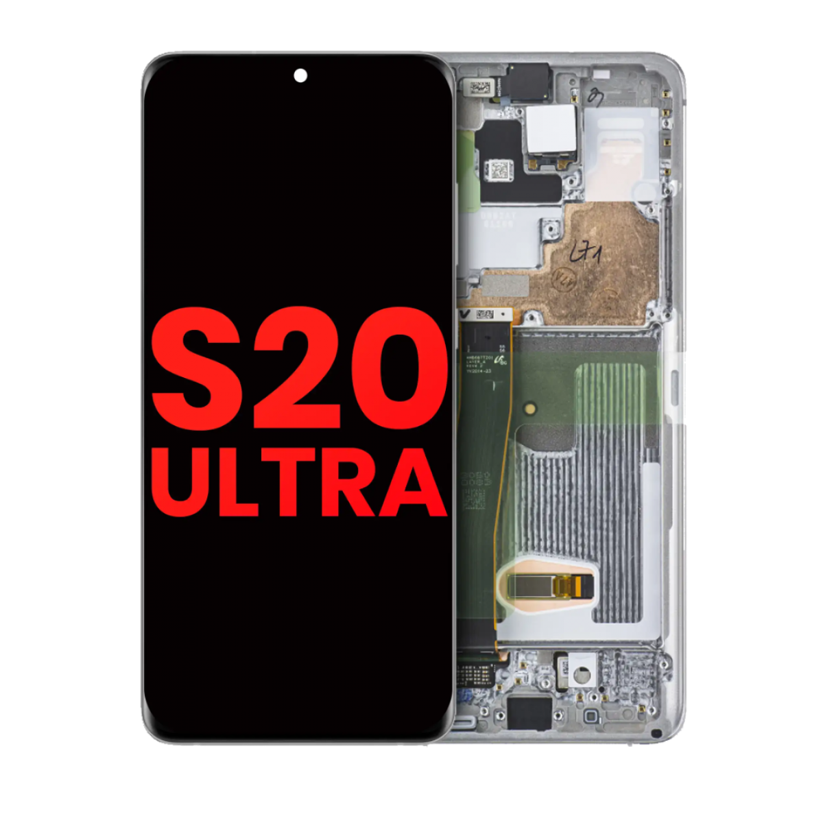 Samsung S20 Ultra Çıtalı ekran dokunmatik Silver HD+ Samsung S20 Ultra Çıtalı ekran dokunmatik Silver HD+