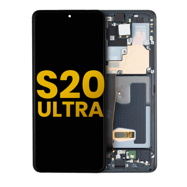 Samsung S20 Ultra Çıtalı ekran dokunmatik Silver SOFT OLED