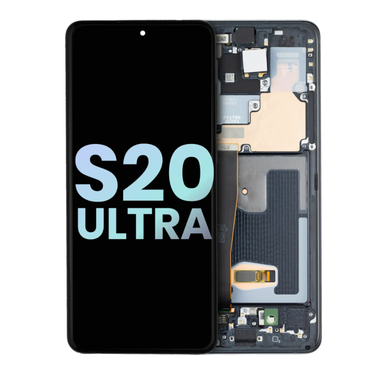 Samsung S20 Ultra Çıtalı ekran dokunmatik Siyah SOFT OLED