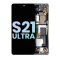 Samsung S21 Ultra Çıtalı ekran dokunmatik Silver SOFT OLED