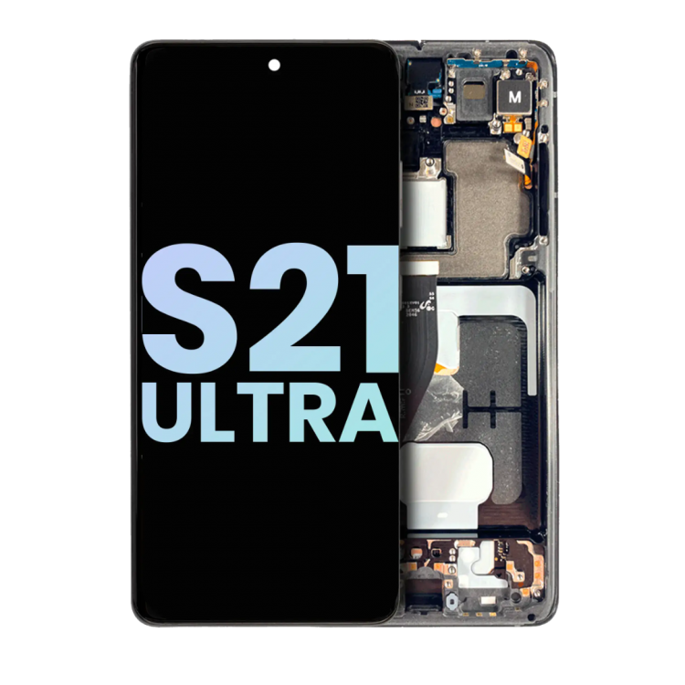 Samsung S21 Ultra Çıtalı ekran dokunmatik Silver SOFT OLED