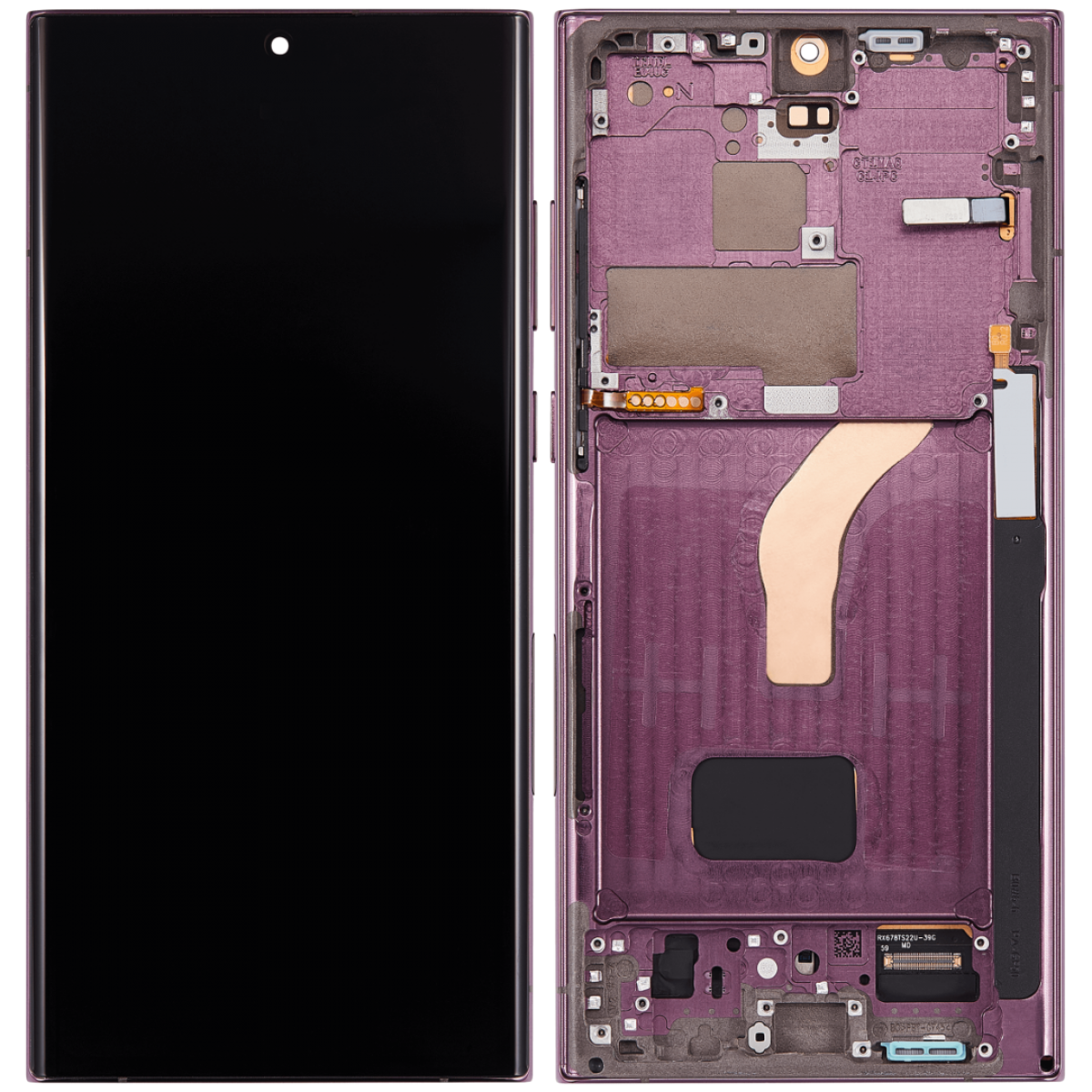 Samsung S22 Ultra Çıtalı ekran dokunmatik Mor SOFT OLED Samsung S22 Ultra Çıtalı ekran dokunmatik Mor SOFT OLED