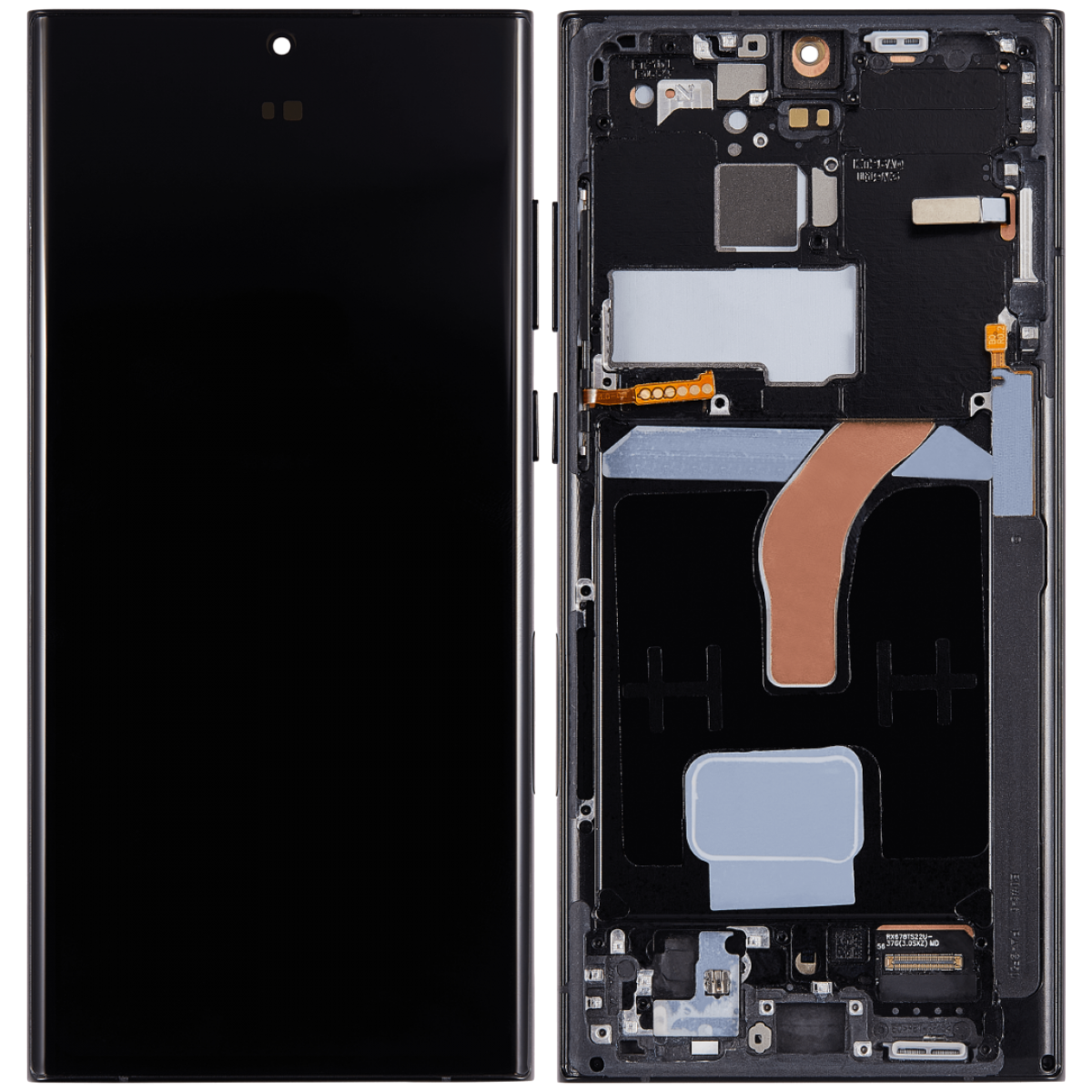 Samsung S22 Ultra Çıtalı ekran dokunmatik Siyah SOFT OLED