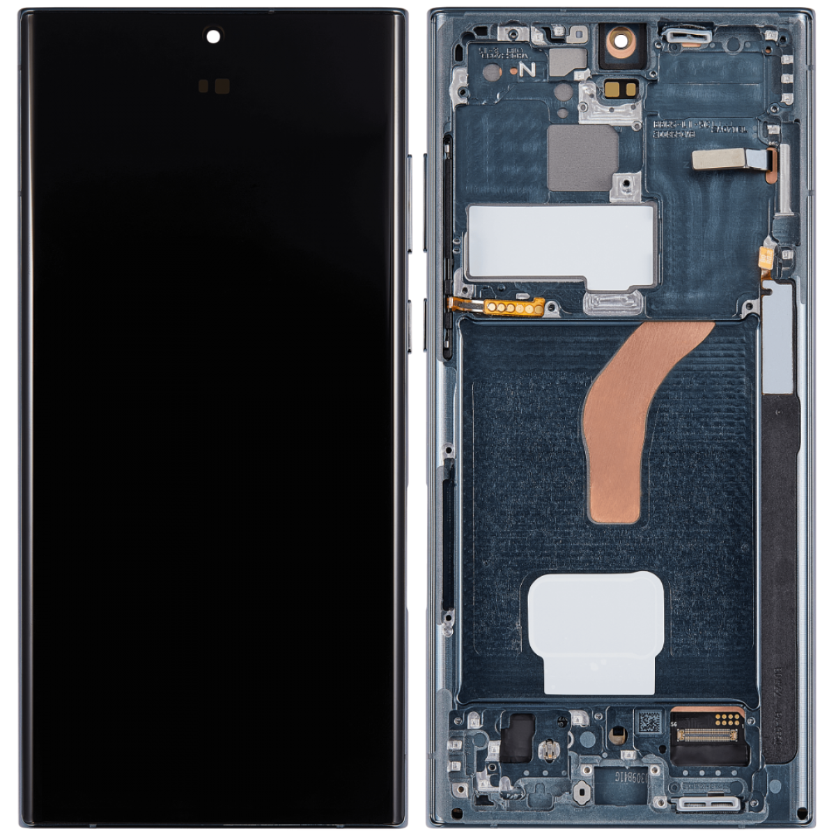 Samsung S22 Ultra Çıtalı ekran dokunmatik Yesil SOFT OLED