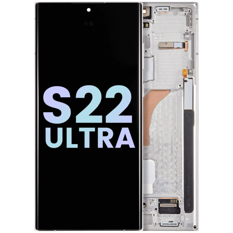 Samsung S22 Ultra Çıtalı ekran dokunmatik Silver SOFT OLED