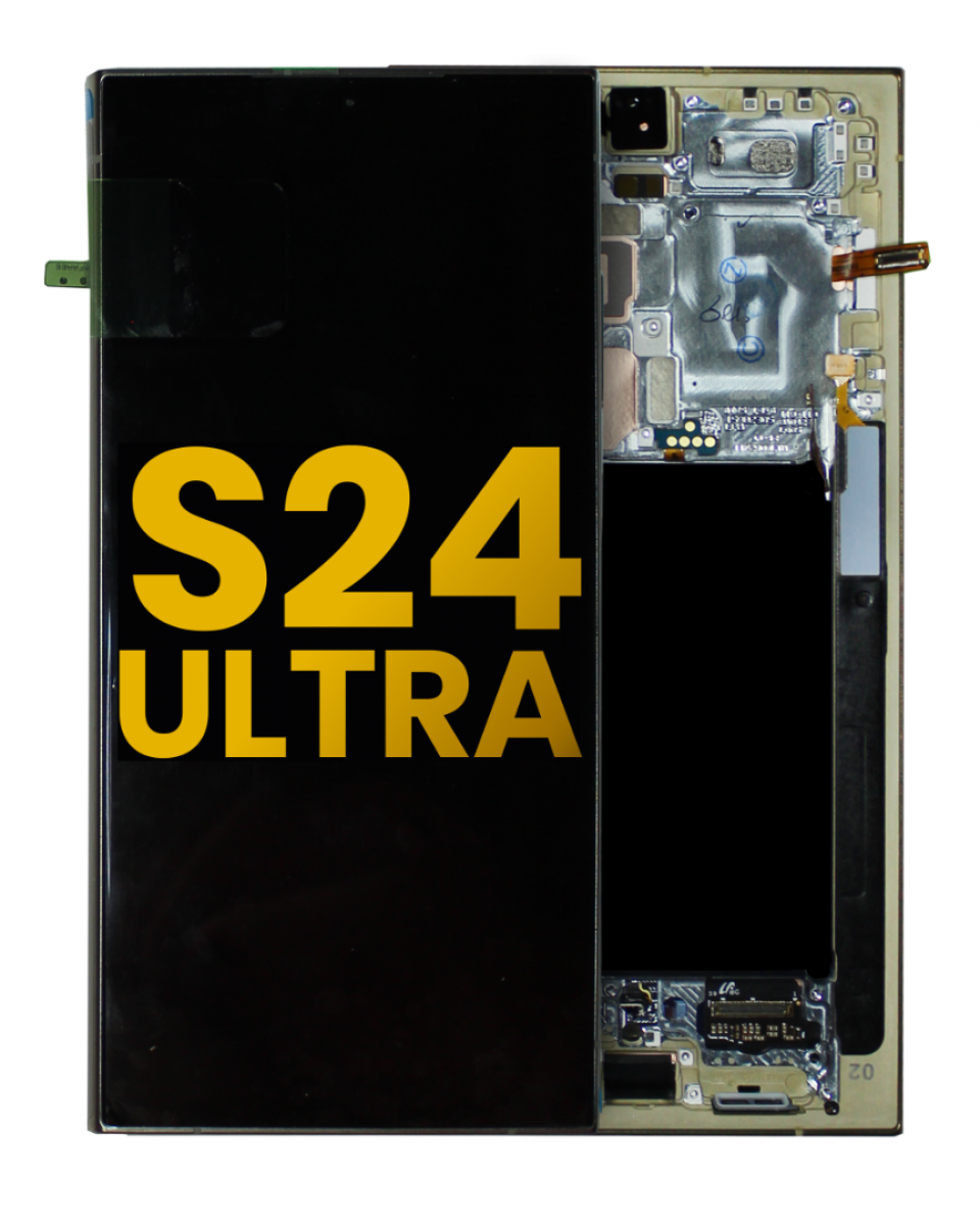 Samsung S24 Ultra Çıtalı ekran dokunmatik Siyah SOFT OLED