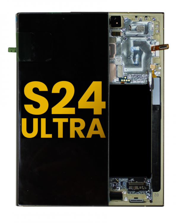 Samsung S24 Ultra Çıtalı ekran dokunmatik Siyah SOFT OLED