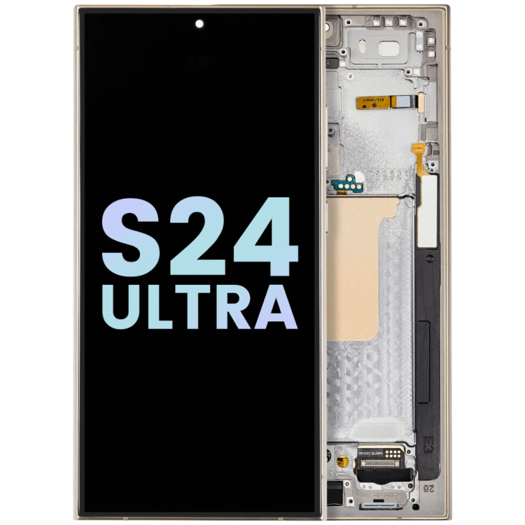 Samsung S24 Ultra Gold/sari Çıtalı ekran dokunmatik SOFT OLED
