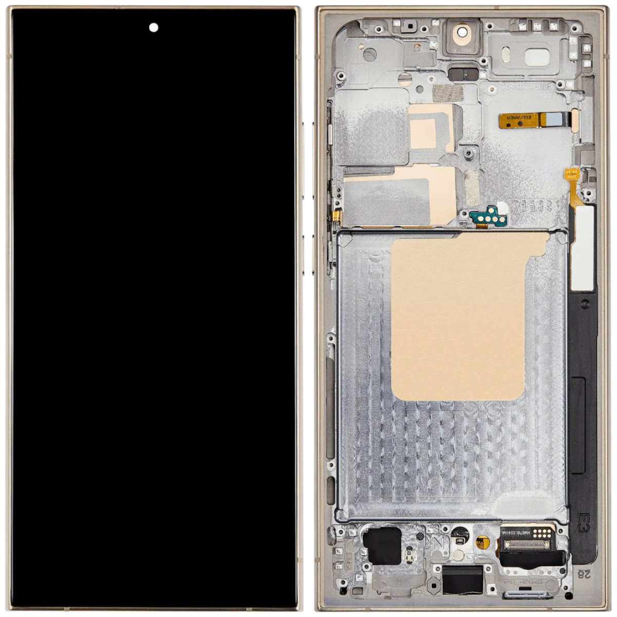 Samsung S24 Ultra Gold/sari Çıtalı ekran dokunmatik SOFT OLED