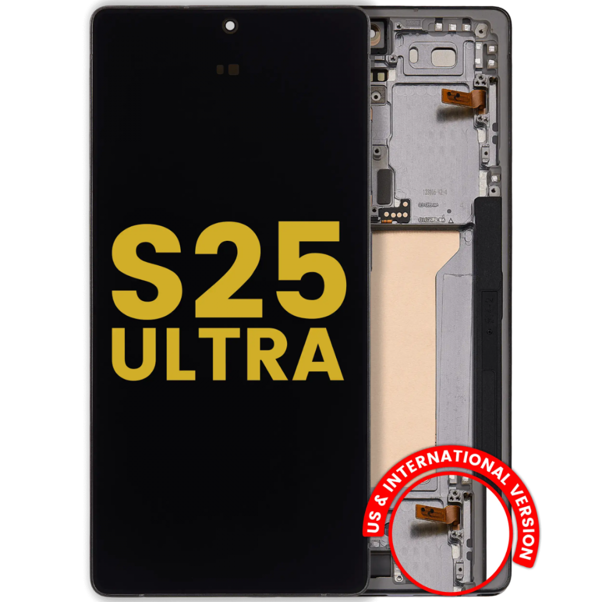 Samsung S25 Ultra Çıtalı ekran dokunmatik Gold SOFT OLED