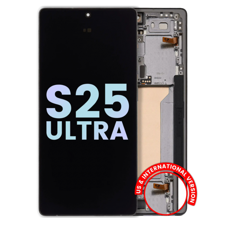 Samsung S25 Ultra Çıtalı ekran dokunmatik Silver SOFT OLED