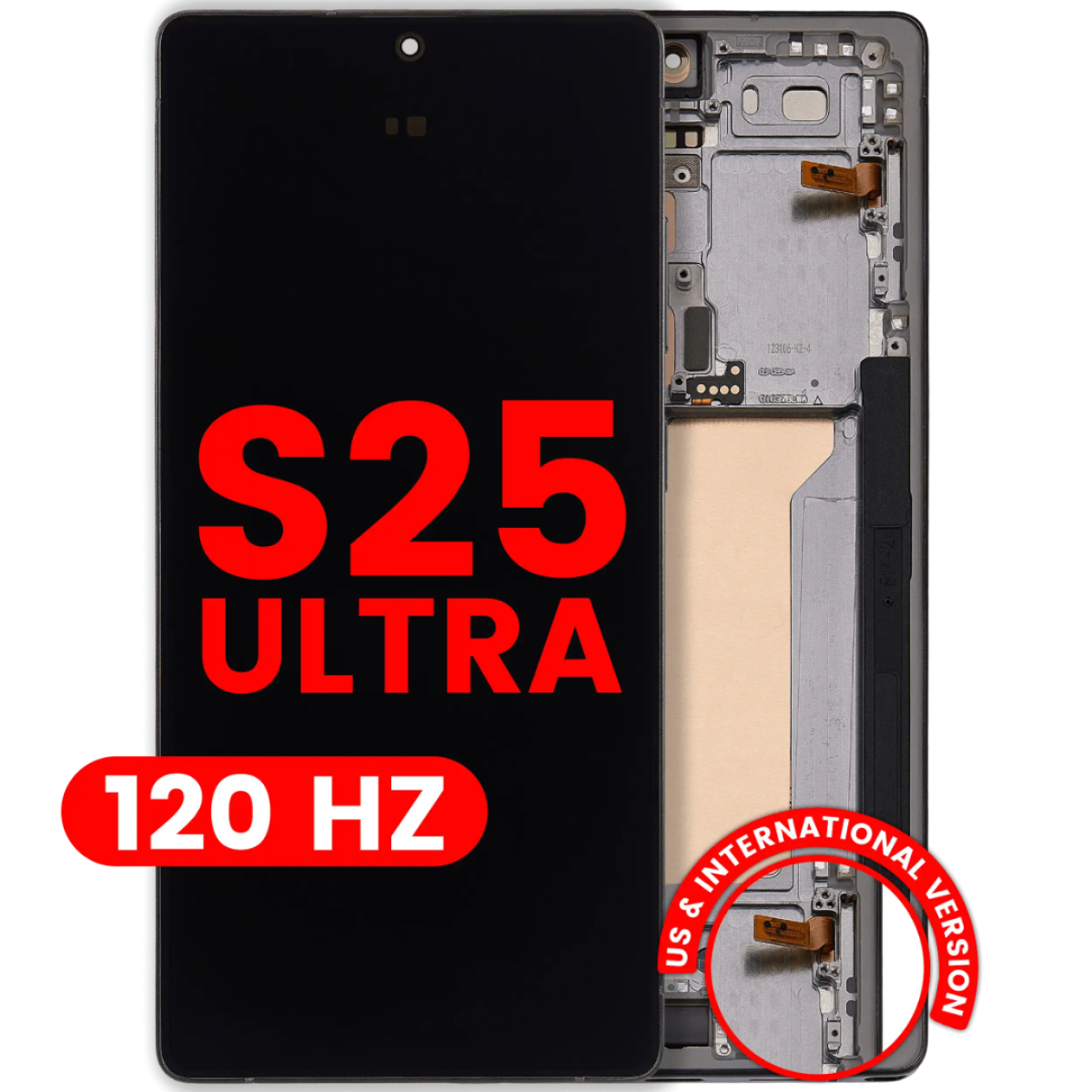 Samsung S25 Ultra Çıtalı ekran dokunmatik Siyah SOFT OLED