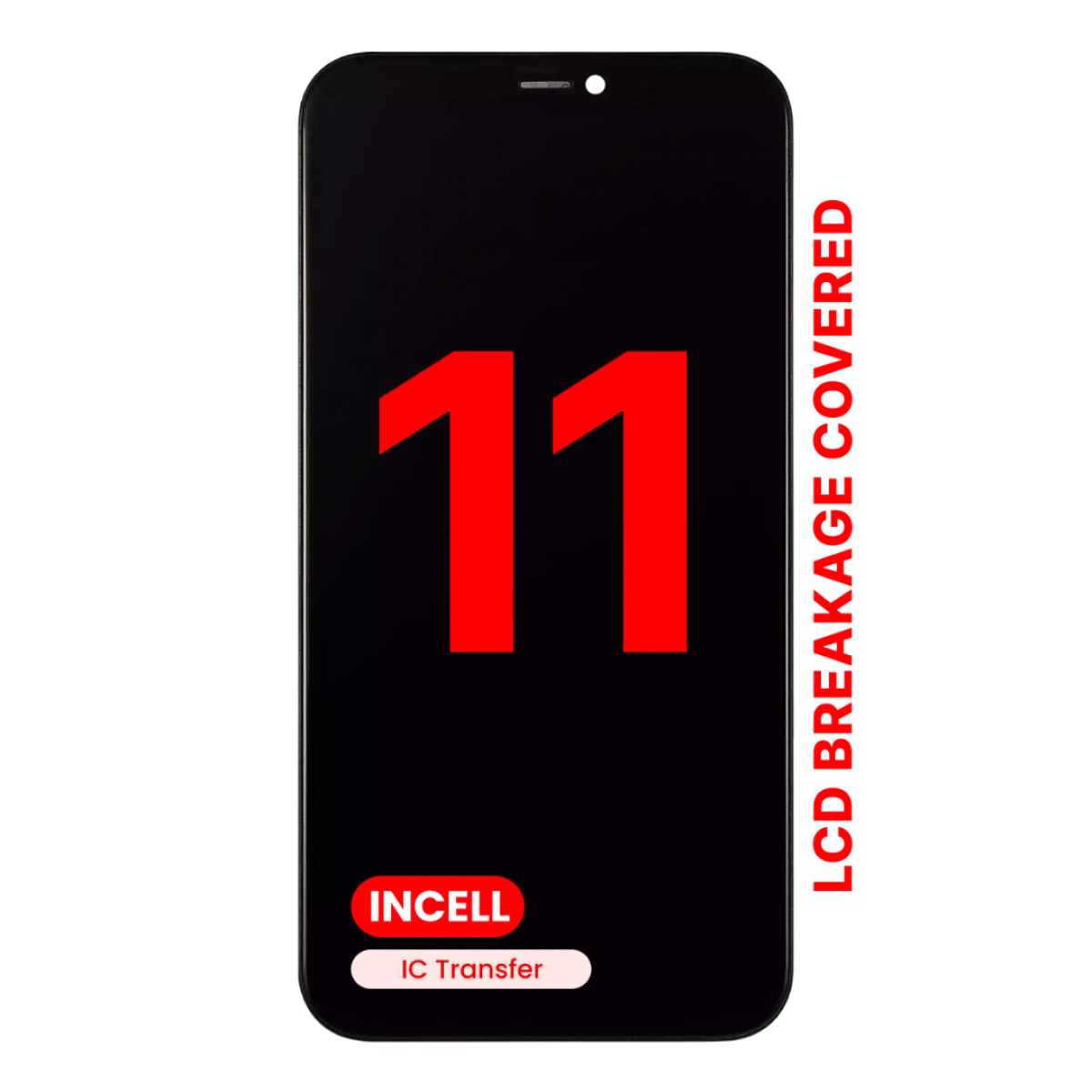 iPhone 11 Ekran Dokunmatik HD+ parlaklik 400+ Nit Standart Yan Sanayi