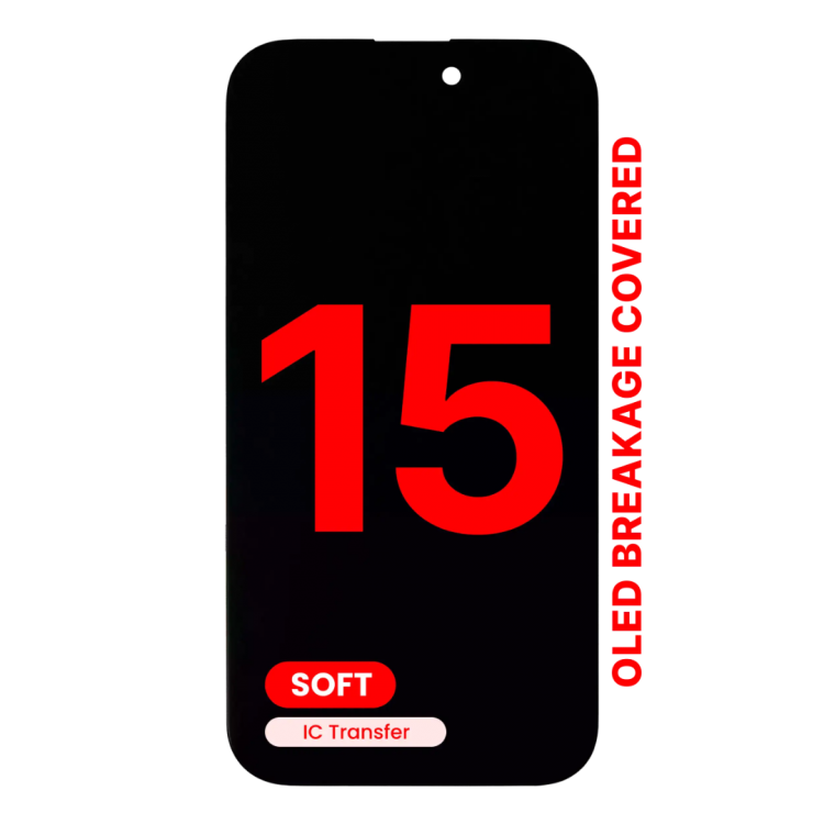 iPhone 15 Ekran Dokunmatik SOFT OLED parlaklik 900+ Nit Premium Kalite