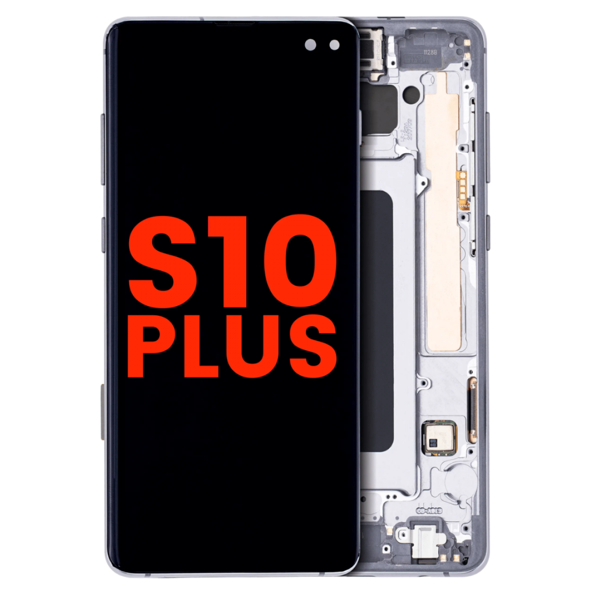 Samsung S10 Plus Çıtalı Ekran Dokunmatik Beyaz SOFT OLED