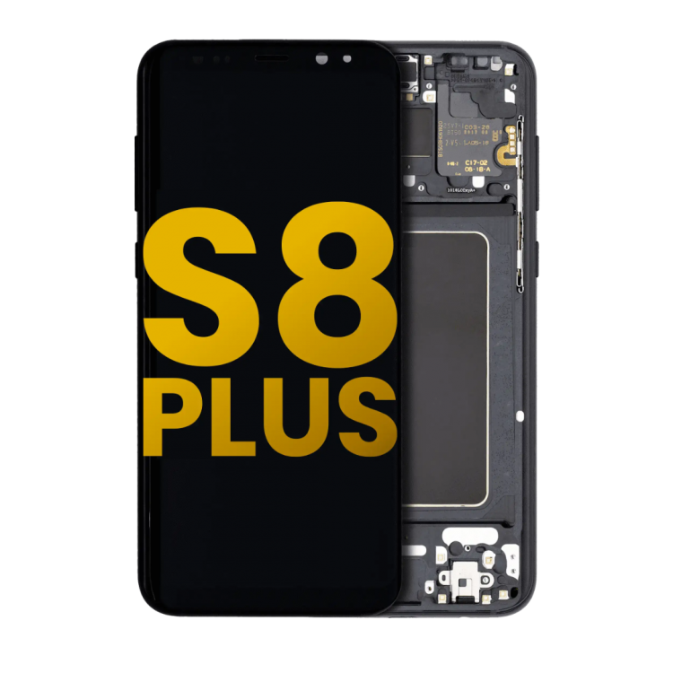 Samsung S8 Plus Çıtalı Ekran Dokunmatik Siyah HD+