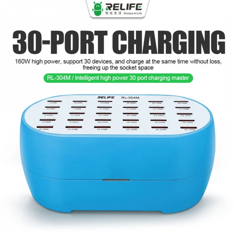 Relife Rl-304M 30 Port Usb Charger